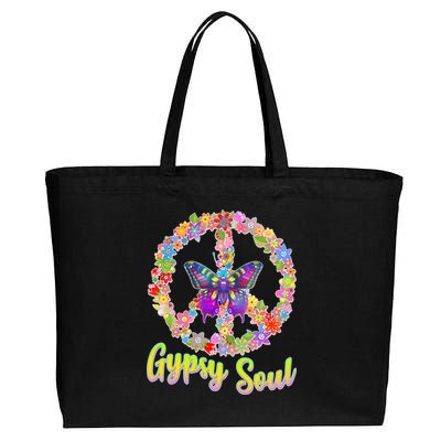 Gypsy Soul Flower Wreath Cotton Canvas Jumbo Tote