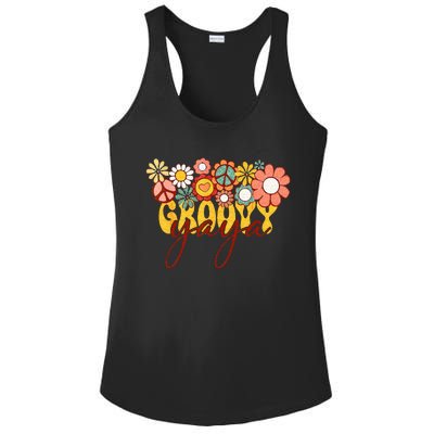 Groovy Yaya Retro Matching Family Baby Shower Mothers Day Ladies PosiCharge Competitor Racerback Tank