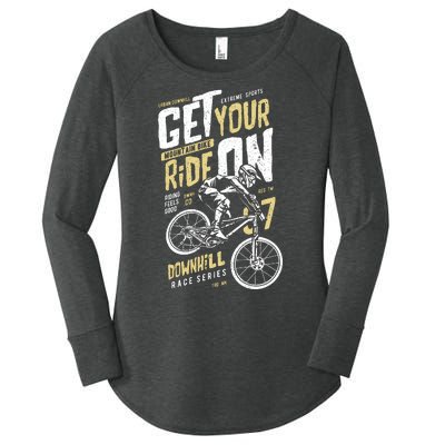 Get Your Ride On Downhill Women's Perfect Tri Tunic Long Sleeve Shirt