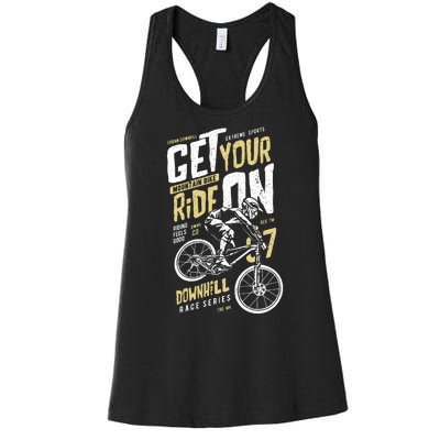 Get Your Ride On Downhill Women's Racerback Tank