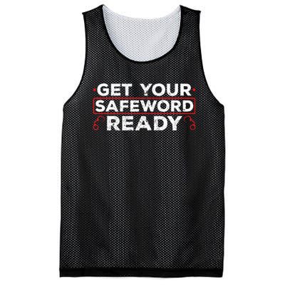 Get Your Safeword Ready Naughty Bdsm Sub Dom Kink Mesh Reversible Basketball Jersey Tank