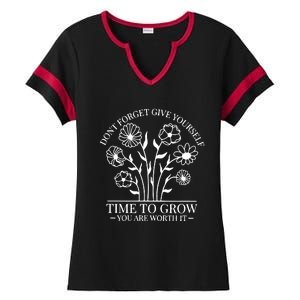 Give Yourself Time Cut Files For Cricut Self Love Ladies Halftime Notch Neck Tee