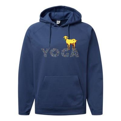 Goat Yoga T For Women Men Performance Fleece Hoodie