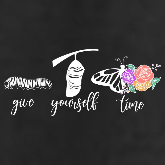 Give Yourself Time Mental Health Awareness Butterfly Life Cycle Adult Drive Performance Visor
