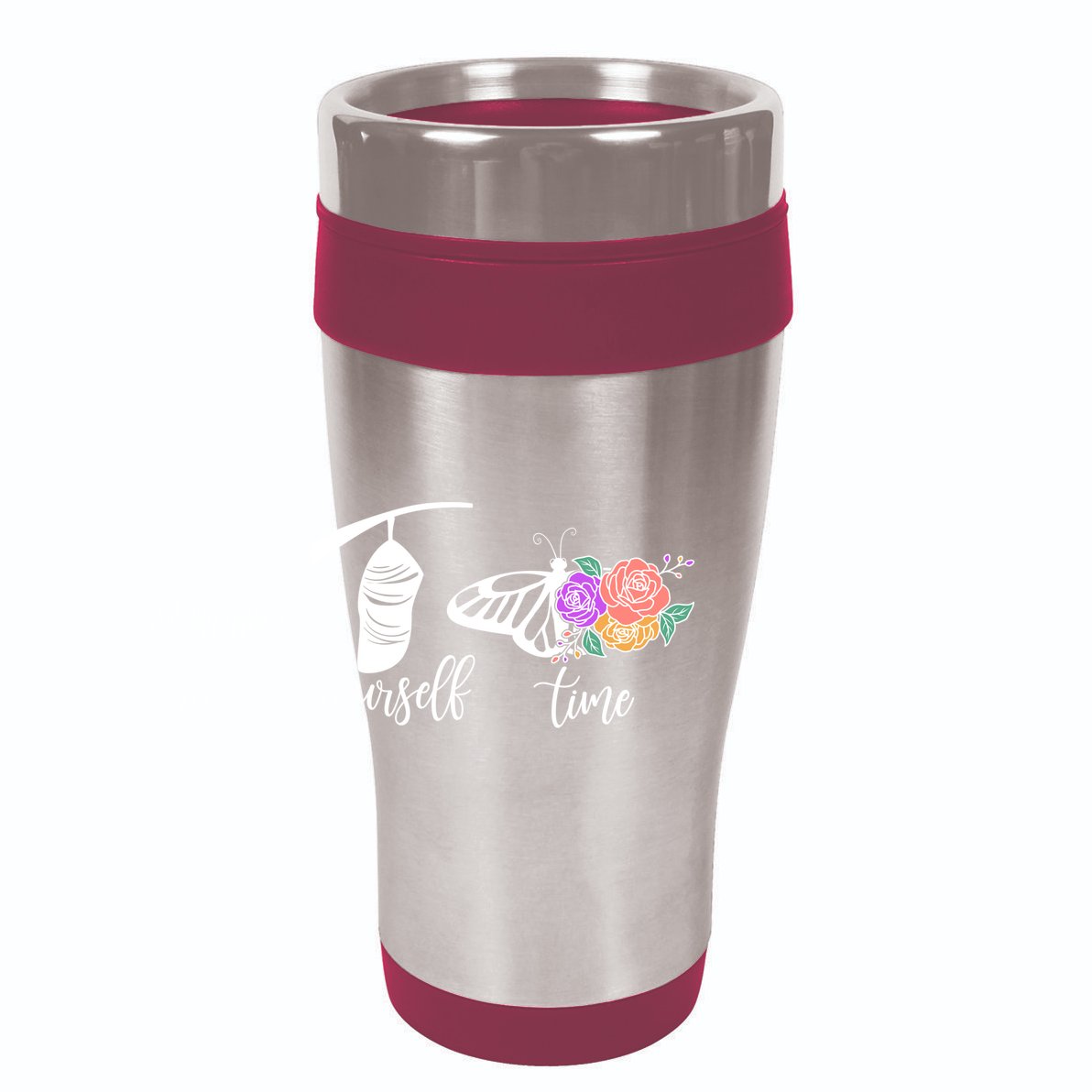 Give Yourself Time Mental Health Awareness Butterfly Life Cycle 15oz Campfire Ceramic Mug
