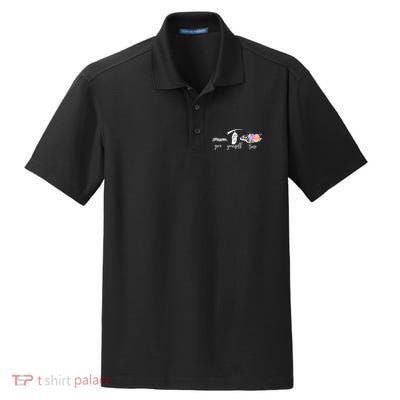 Give Yourself Time Mental Health Awareness Butterfly Life Cycle Dry Zone Grid Polo