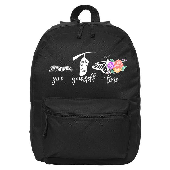 Give Yourself Time Mental Health Awareness Butterfly Life Cycle 16 in Basic Backpack