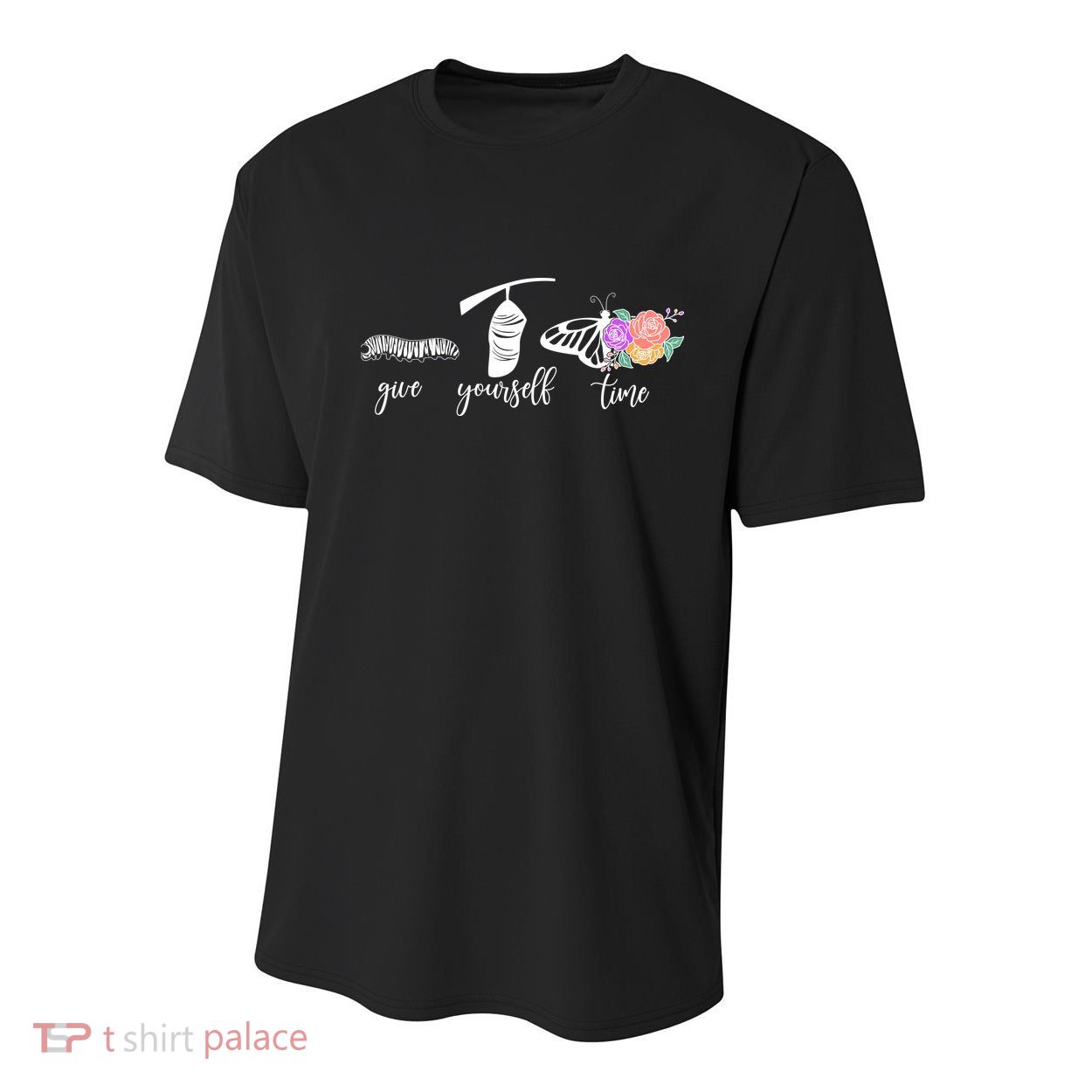 Give Yourself Time Mental Health Awareness Butterfly Life Cycle Youth Performance Sprint T-Shirt