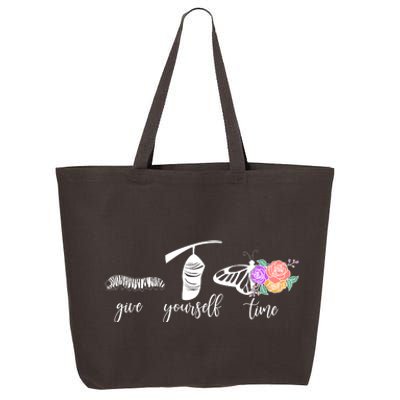 Give Yourself Time Mental Health Awareness Butterfly Life Cycle 25L Jumbo Tote