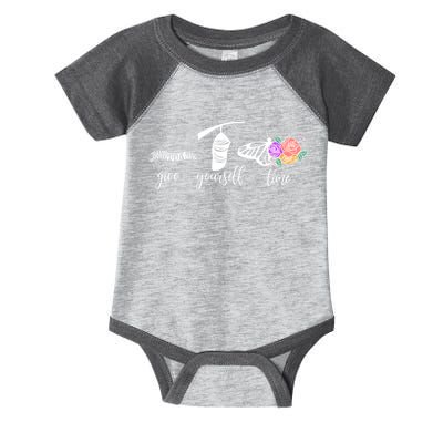 Give Yourself Time Mental Health Awareness Butterfly Life Cycle Infant Baby Jersey Bodysuit