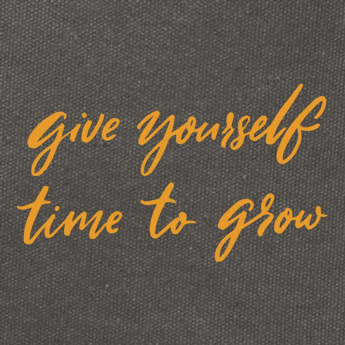 Give Yourself Time To Grow Quote Cotton Canvas Backpack