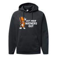 Get Your Wieners Out Performance Fleece Hoodie