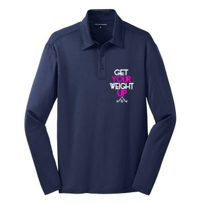 Get Your Weight Up Silk Touch Performance Long Sleeve Polo