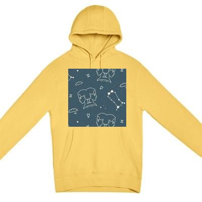 Gemini Zodiac Astrology Premium Pullover Hoodie