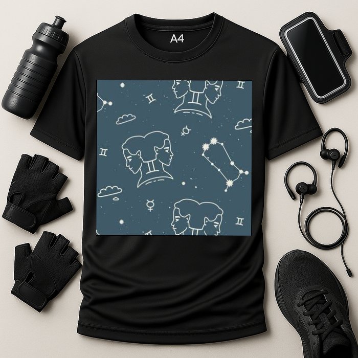 Gemini Zodiac Astrology Cooling Performance Crew T-Shirt