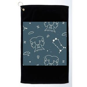 Gemini Zodiac Astrology Platinum Collection Golf Towel