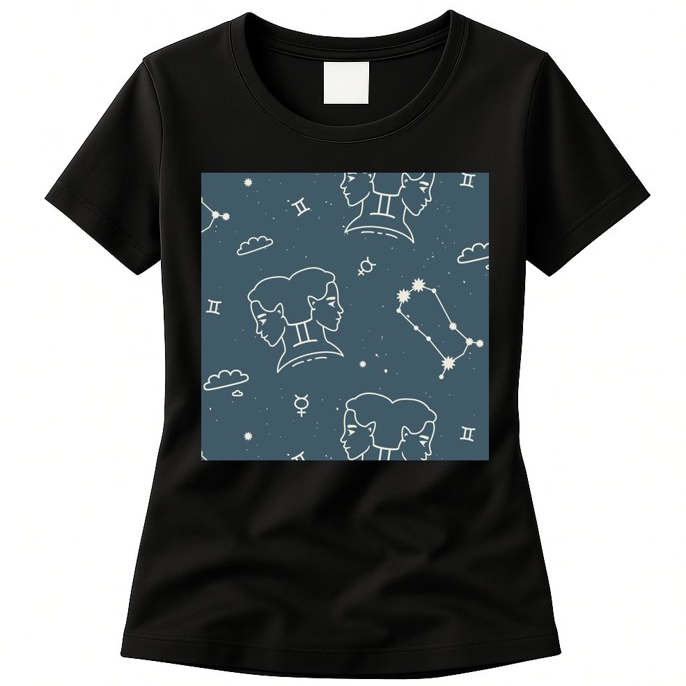 Gemini Zodiac Astrology Womens T-Shirt