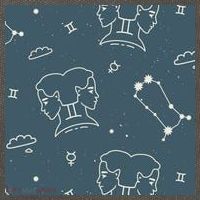 Gemini Zodiac Astrology Cotton Canvas Backpack