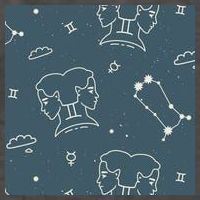Gemini Zodiac Astrology Vector Backpack