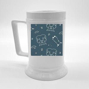 Gemini Zodiac Astrology Beer Stein