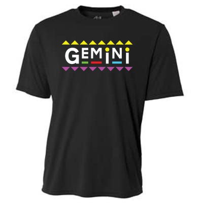 Gemini Zodiac Design 90s Style Cooling Performance Crew T-Shirt