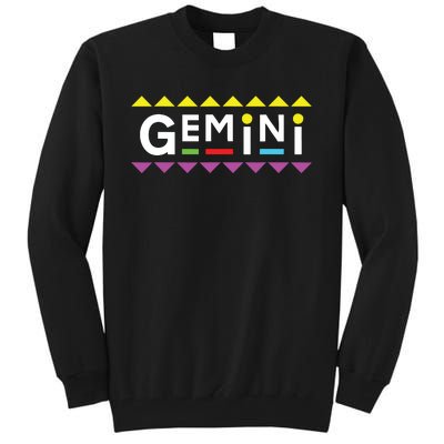 Gemini Zodiac Design 90s Style Tall Sweatshirt