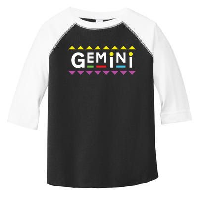 Gemini Zodiac Design 90s Style Toddler Fine Jersey T-Shirt