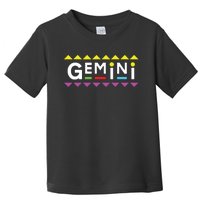 Gemini Zodiac Design 90s Style Toddler T-Shirt