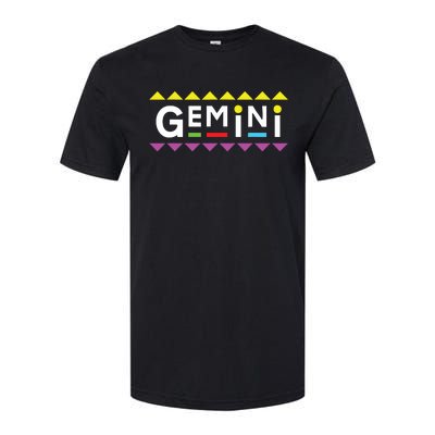 Gemini Zodiac Design 90s Style Softstyle® CVC T-Shirt