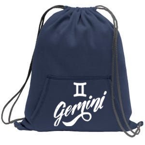 Gemini Zodiac Funny Sweatshirt Cinch Pack Bag