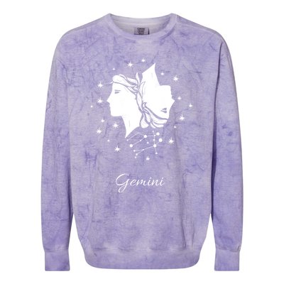 Gemini Zodiac Great Gift Colorblast Crewneck Sweatshirt