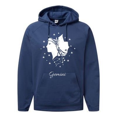 Gemini Zodiac Great Gift Performance Fleece Hoodie