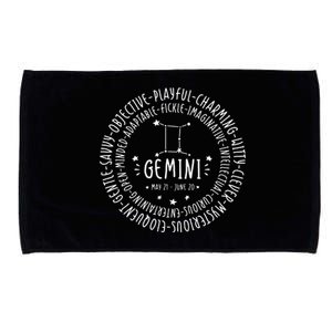 Gemini Zodiac Gemini Personality Star Sign Microfiber Hand Towel