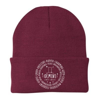 Gemini Zodiac Gemini Personality Star Sign Knit Cap Winter Beanie