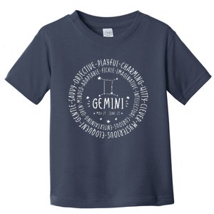 Gemini Zodiac Gemini Personality Star Sign Toddler T-Shirt