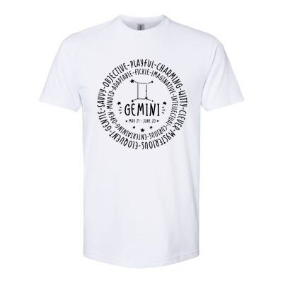 Gemini Zodiac Gemini Personality Star Sign Softstyle® CVC T-Shirt