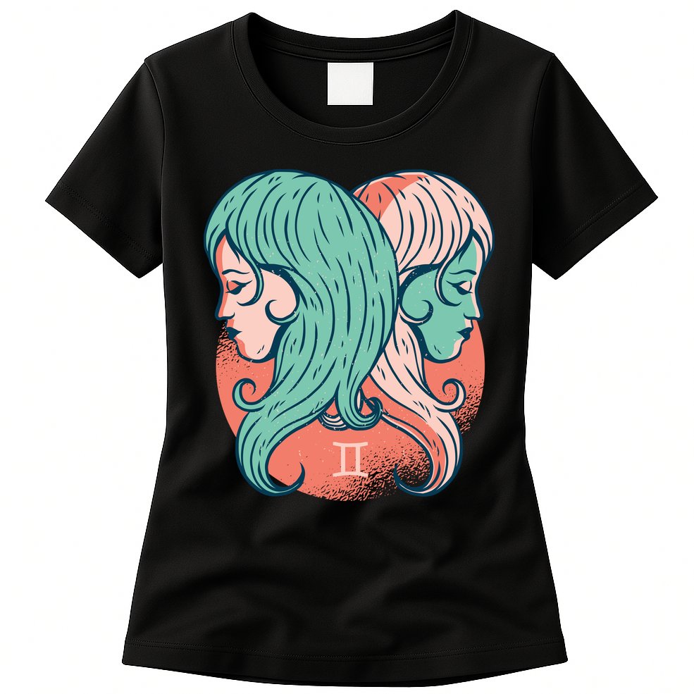 Gemini Zodiac Girl 1 Womens T-Shirt
