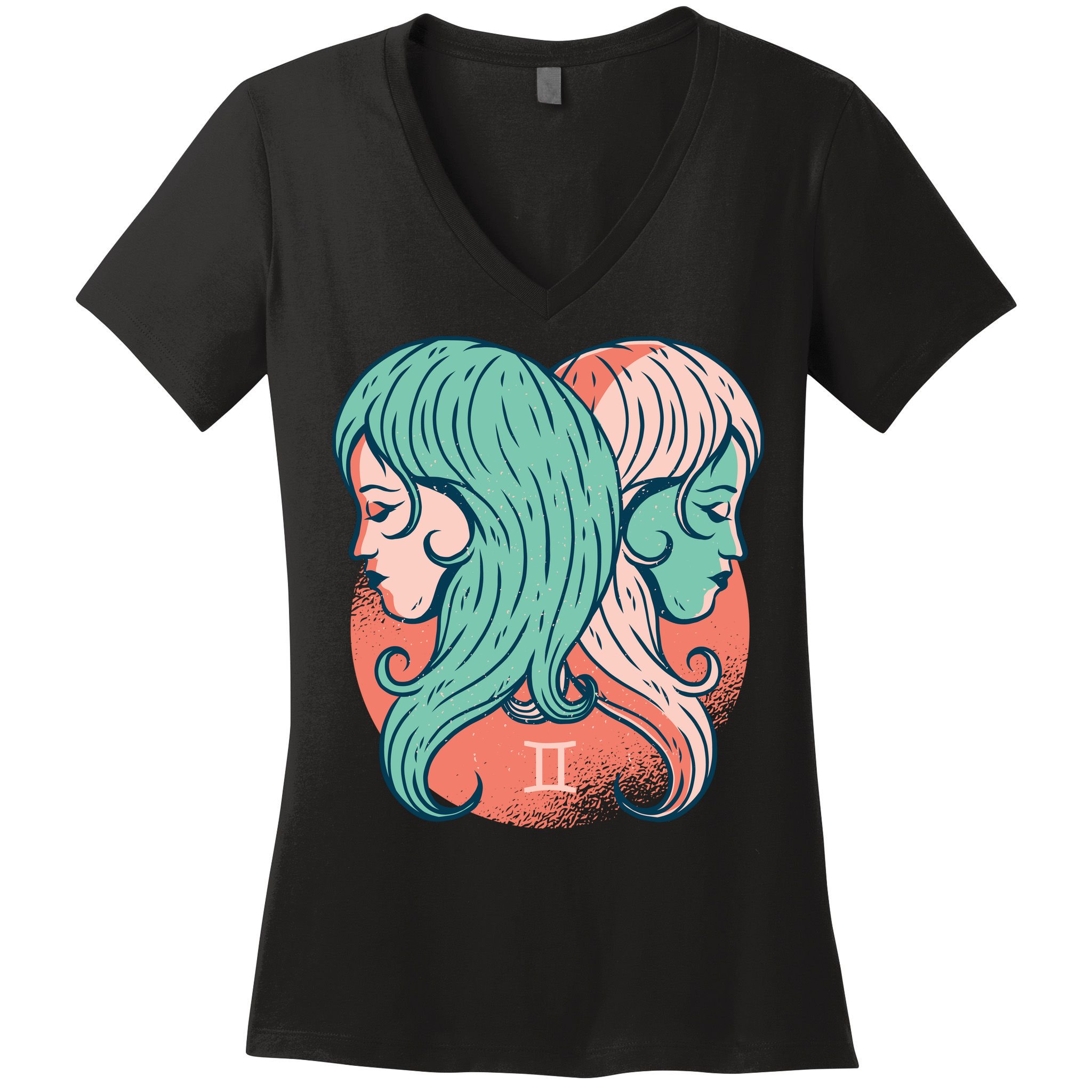 Gemini Zodiac Girl 1 Women's V-Neck T-Shirt