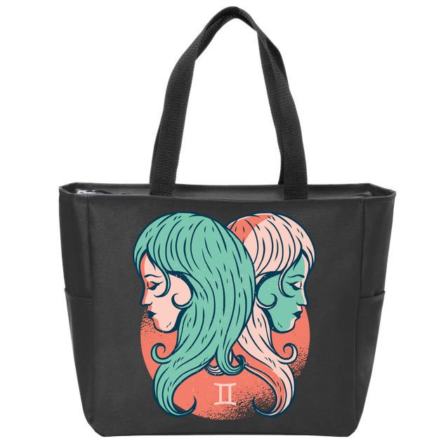Gemini Zodiac Girl 1 Zip Tote Bag