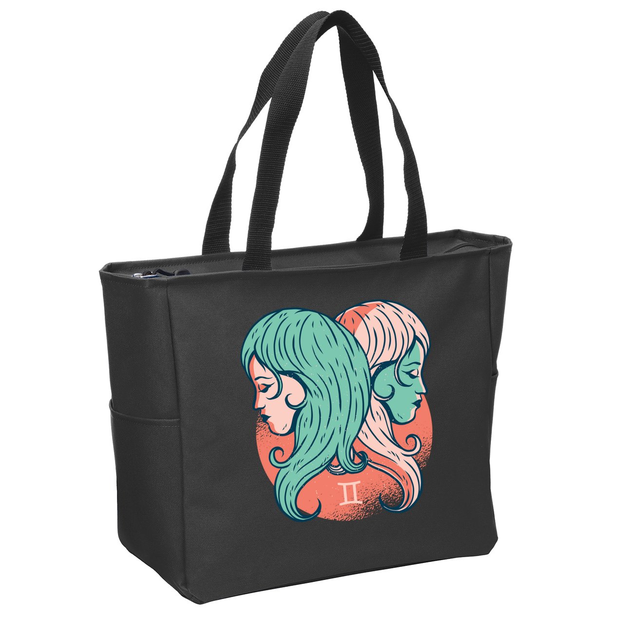 Gemini Zodiac Girl 1 Zip Tote Bag