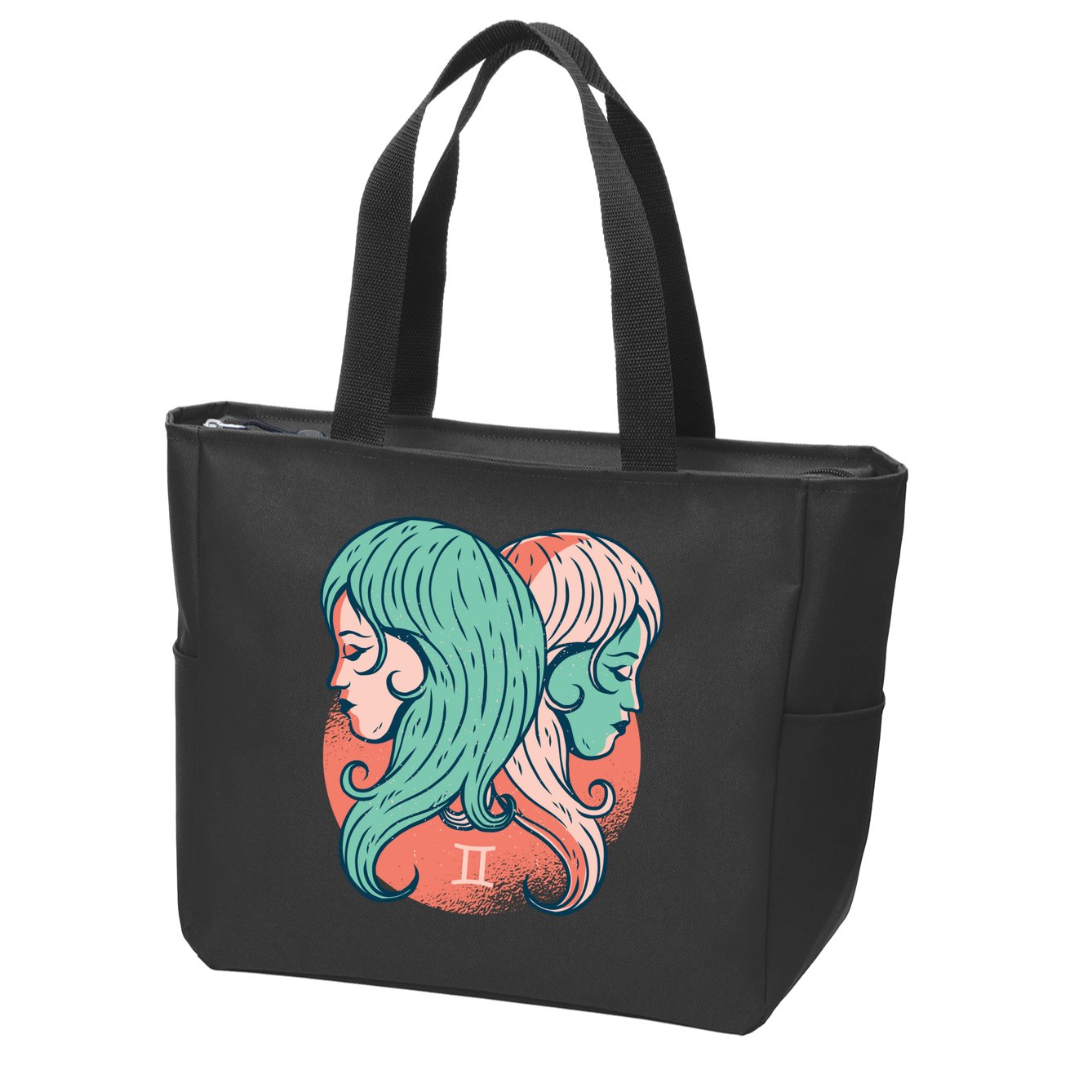 Gemini Zodiac Girl 1 Zip Tote Bag