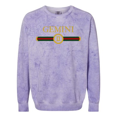 Gemini zodiac june may birthday Graphic art gemini sign Colorblast Crewneck Sweatshirt