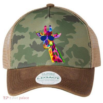 Giraffe Zoo Keeper Safari Animal Giraffe Legacy Tie Dye Trucker Hat