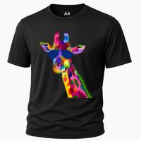 Giraffe Zoo Keeper Safari Animal Giraffe Cooling Performance Crew T-Shirt