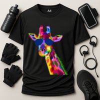 Giraffe Zoo Keeper Safari Animal Giraffe Cooling Performance Crew T-Shirt