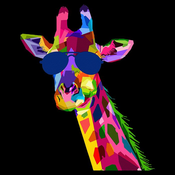 Giraffe Zoo Keeper Safari Animal Giraffe Flat Bill Trucker Hat