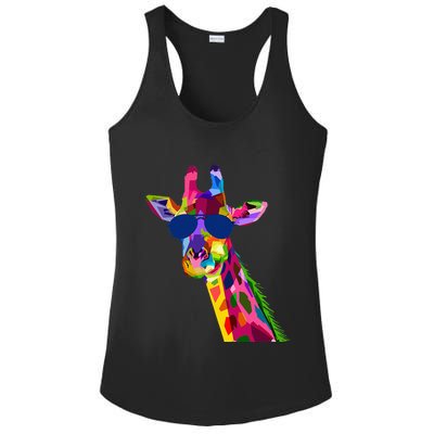 Giraffe Zoo Keeper Safari Animal Giraffe Ladies PosiCharge Competitor Racerback Tank