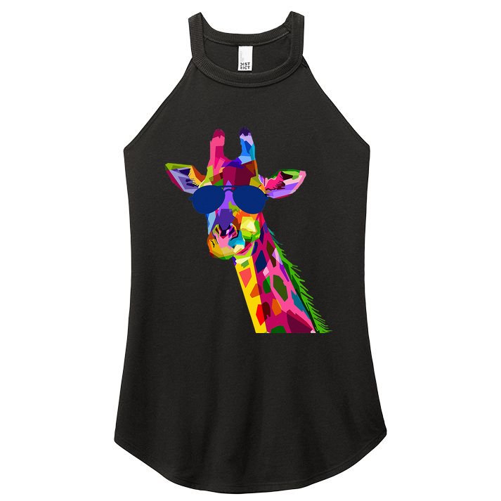 Giraffe Zoo Keeper Safari Animal Giraffe Women's Perfect Tri Rocker Tank