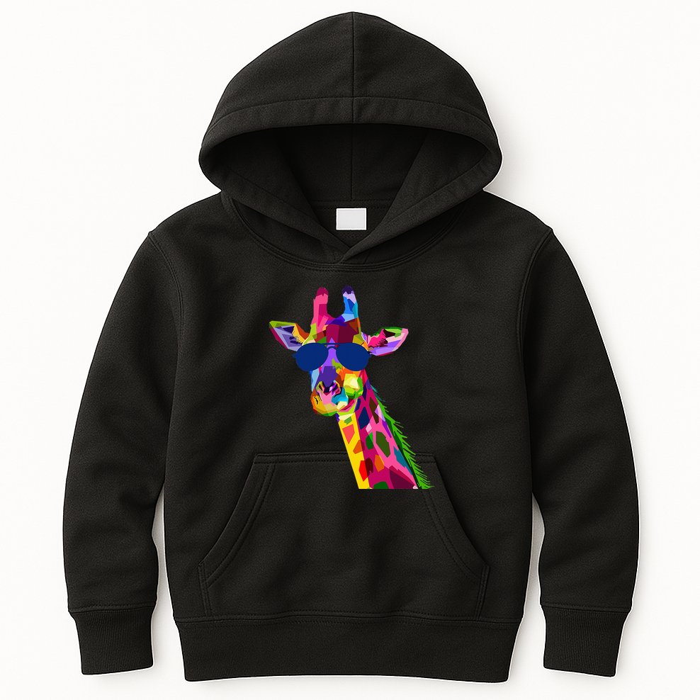 Giraffe Zoo Keeper Safari Animal Giraffe Kids Hoodie