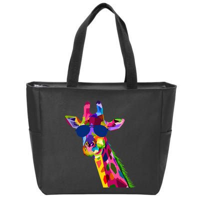 Giraffe Zoo Keeper Safari Animal Giraffe Zip Tote Bag